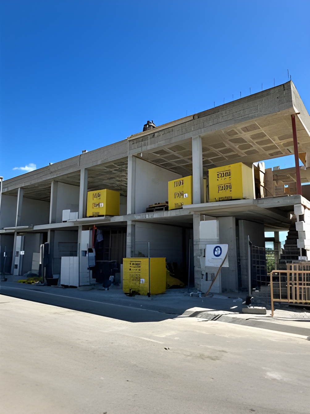 Obra de casas adosadas en ejecución